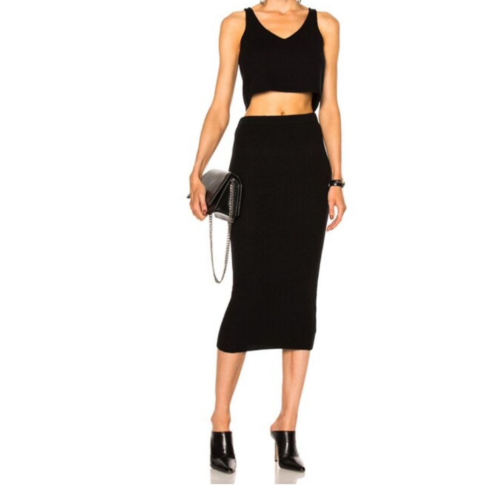 ThePerfext Cashmere Victoria Midi Skirt Size Small